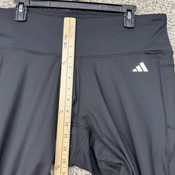 Adidas Optime Leggings Womens 3X Black Plus Size 7/8 Gym Run Training Ladies New - Picture 7 of 16